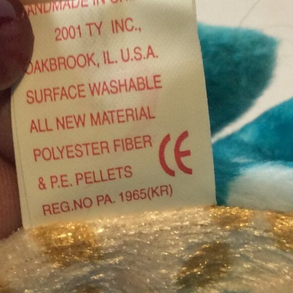 Ty Original Beanie Baby 2003 Poseidon Whale Retired Vintage - Picture 5 of 7